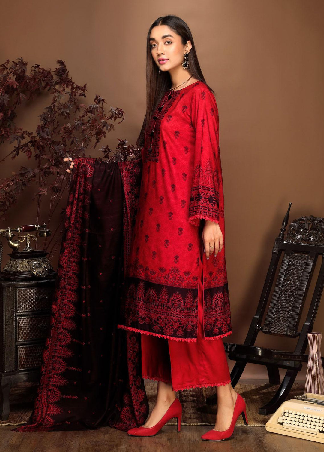 Ittehad Textiles Printed Linen Suits Unstitched 3 Piece IT21PL LF-GN-21707A - Winter Collection