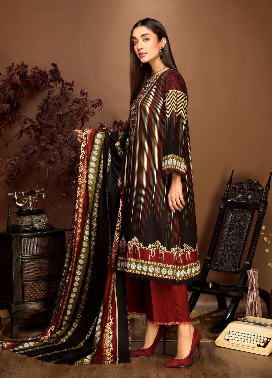 Ittehad Textiles Printed Linen Suits Unstitched 3 Piece IT21PL LF-GN-21708B - Winter Collection
