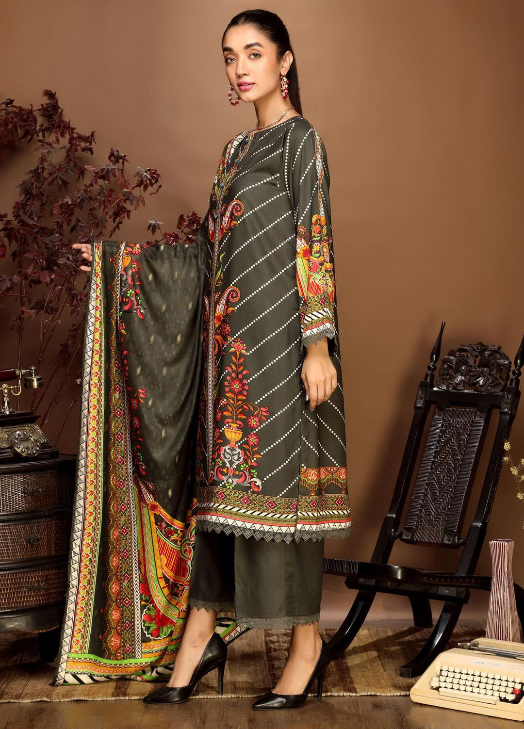 Ittehad Textiles Printed Linen Suits Unstitched 3 Piece IT21PL LF-GN-21713A - Winter Collection