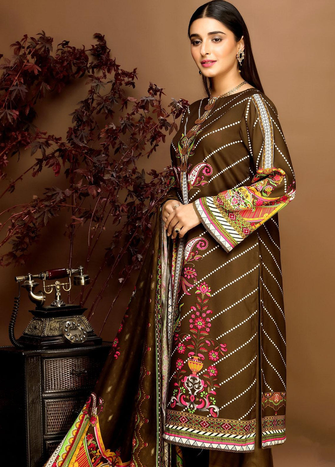 Ittehad Textiles Printed Linen Suits Unstitched 3 Piece IT21PL LF-GN-21713B - Winter Collection