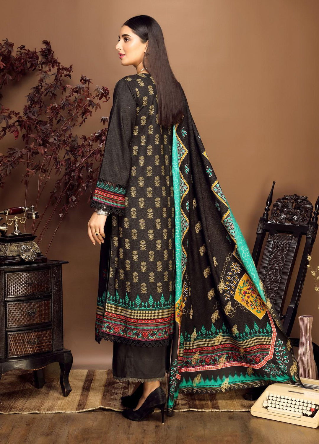 Ittehad Textiles Printed Linen Suits Unstitched 3 Piece IT21PL LF-GN-21714B - Winter Collection