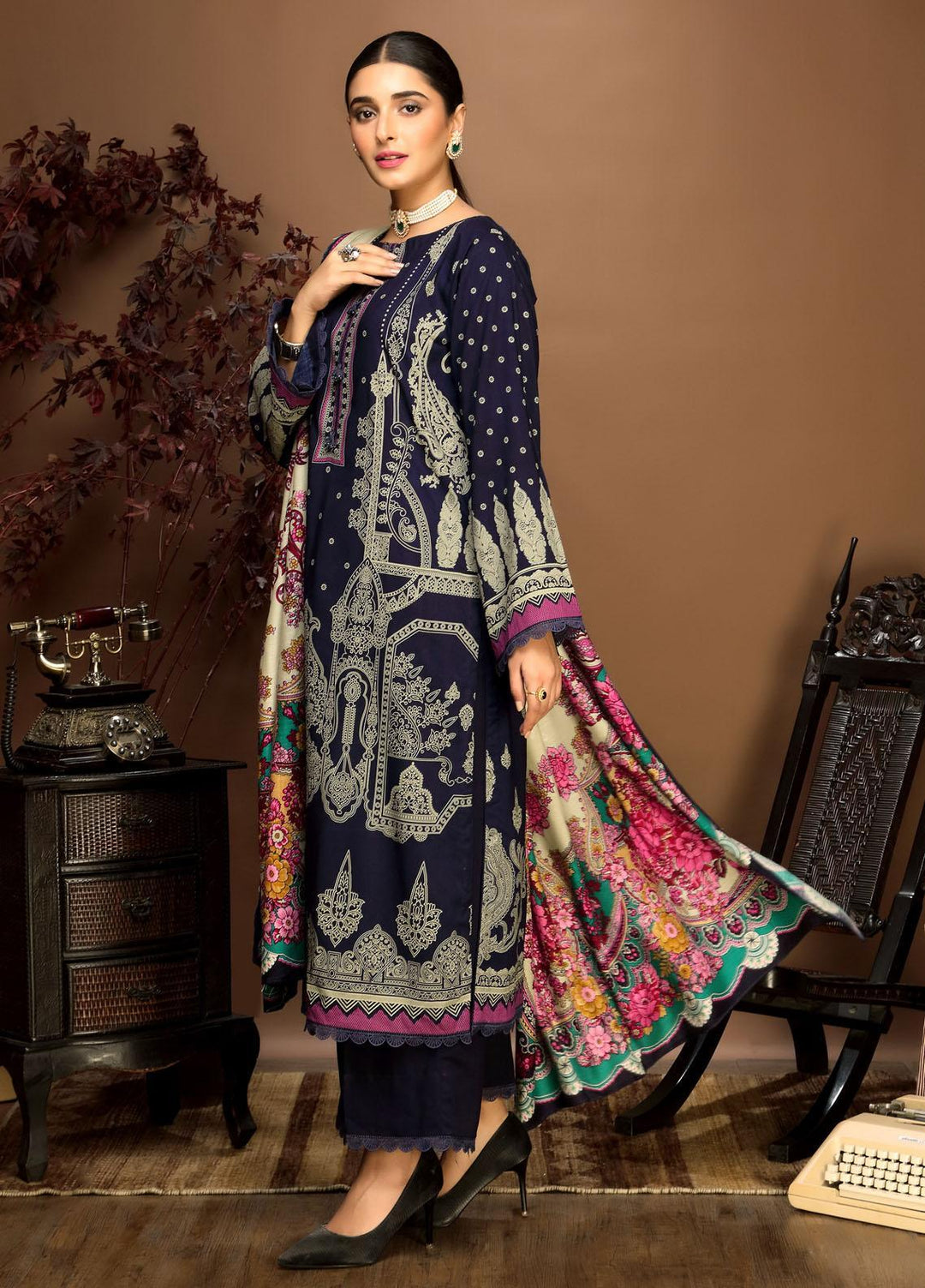 Ittehad Textiles Printed Linen Suits Unstitched 3 Piece IT21PL LF-GN-21716B - Winter Collection