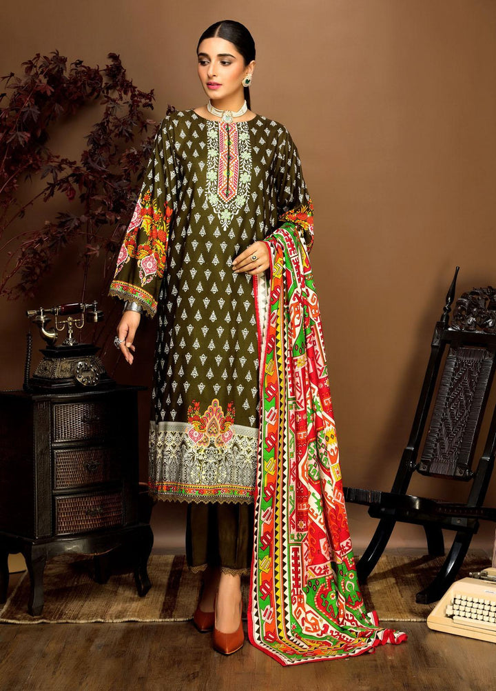 Ittehad Textiles Printed Linen Suits Unstitched 3 Piece IT21PL LF-GN-21717A - Winter Collection