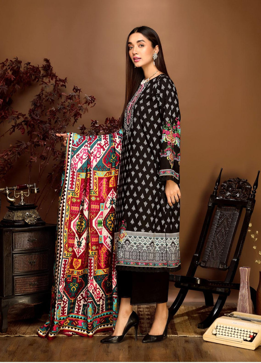 Ittehad Textiles Printed Linen Suits Unstitched 3 Piece IT21PL LF-GN-21717B - Winter Collection