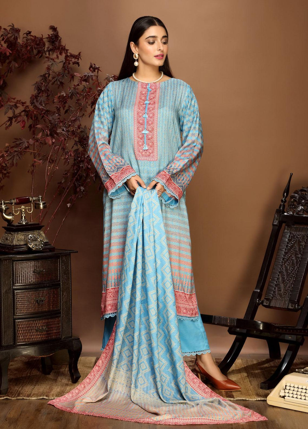 Ittehad Textiles Printed Linen Suits Unstitched 3 Piece IT21PL LF-GN-21719B - Winter Collection