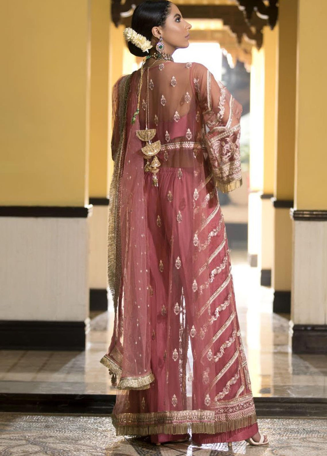 Ittehad Textiles Embroidered Net Suits Unstitched 3 Piece IT21CH 03 WC-CELESTE - Festive Collection