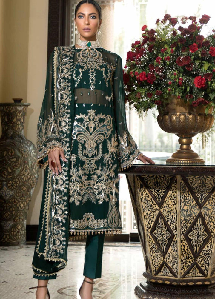 Ittehad Textiles Embroidered Chiffon Suits Unstitched 3 Piece IT21CH 06 WC-ROYAL TWILIGHT - Festive Collection