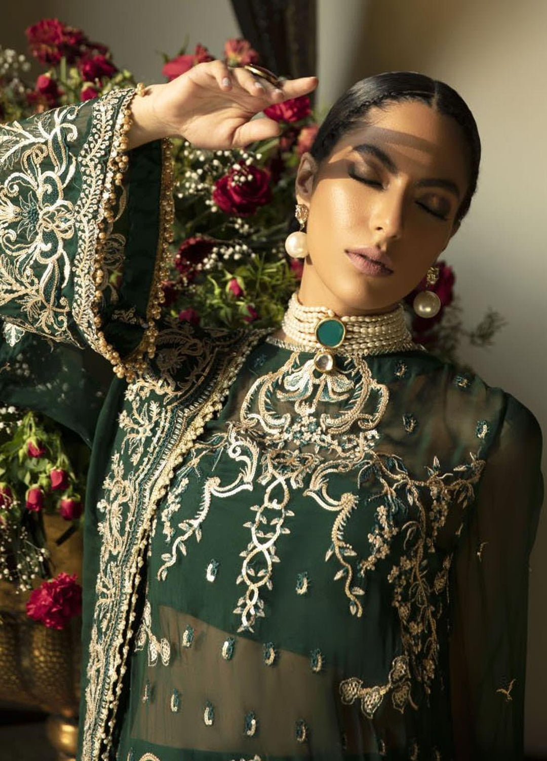 Ittehad Textiles Embroidered Chiffon Suits Unstitched 3 Piece IT21CH 06 WC-ROYAL TWILIGHT - Festive Collection