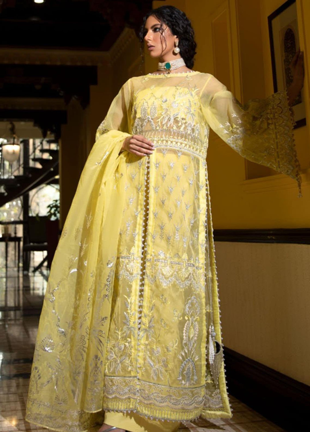 Ittehad Textiles Embroidered Organza Suits Unstitched 3 Piece IT21CH 07 WC-LISYA - Festive Collection