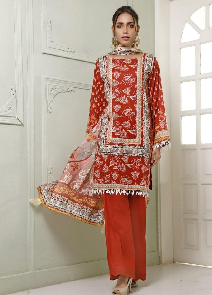 Ittehad Textiles Printed Lawn Suits Unstitched 3 Piece IT21CL LF-CL-21110A - Summer Collection