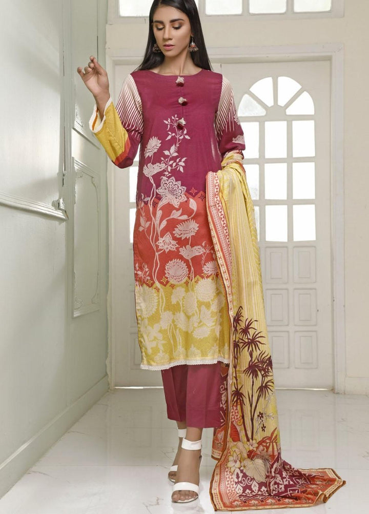 Ittehad Textiles Printed Lawn Suits Unstitched 3 Piece IT21CL LF-CL-21115A - Summer Collection