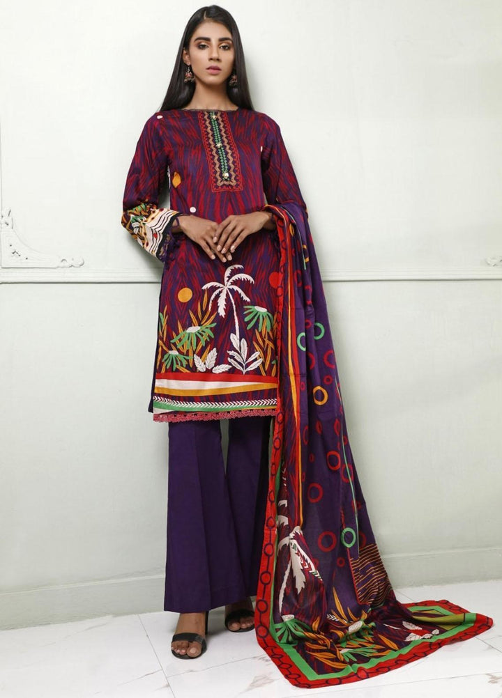 Ittehad Textiles Printed Lawn Suits Unstitched 3 Piece IT21CL LF-CL-21116A - Summer Collection