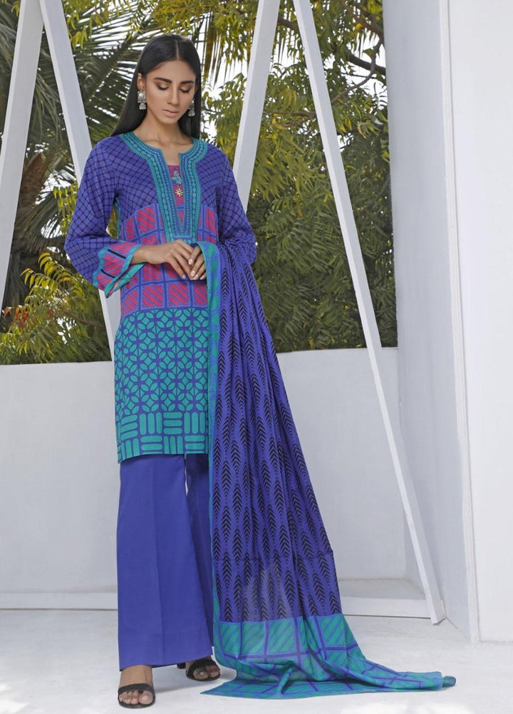 Ittehad Textiles Printed Lawn Suits Unstitched 3 Piece IT21CL LF-CL-21117A - Summer Collection
