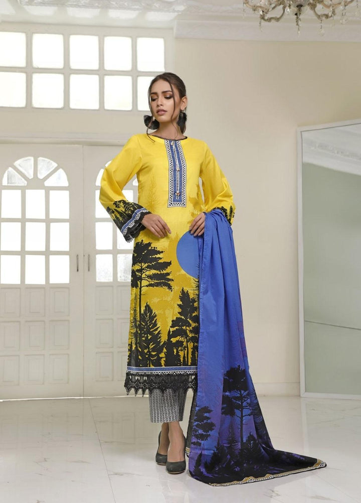 Ittehad Textiles Printed Lawn Suits Unstitched 3 Piece IT21CL LF-CL-21118B - Summer Collection