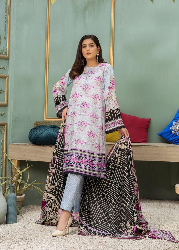 Ittehad Textiles Printed Lawn Suits Unstitched 3 Piece IT21CL LF-CL-21123B - Summer Collection