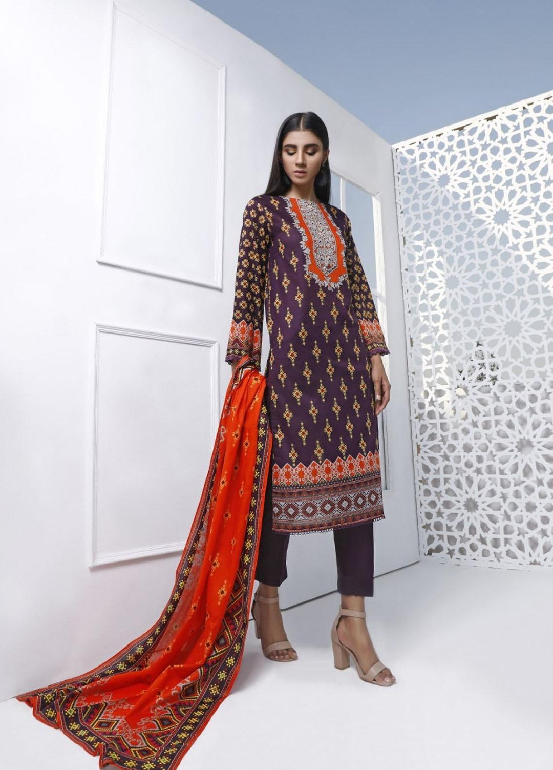 Ittehad Textiles Printed Lawn Suits Unstitched 3 Piece IT21CL LF-CL-21124A - Summer Collection
