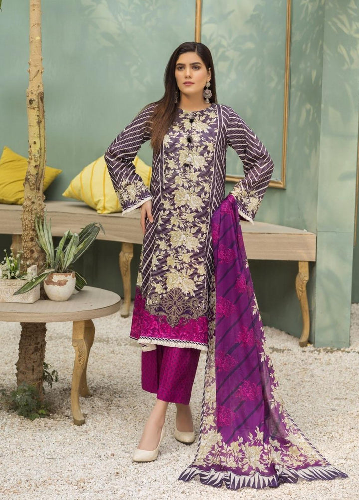 Ittehad Textiles Printed Lawn Suits Unstitched 3 Piece IT21CL LF-CL-21134A - Summer Collection