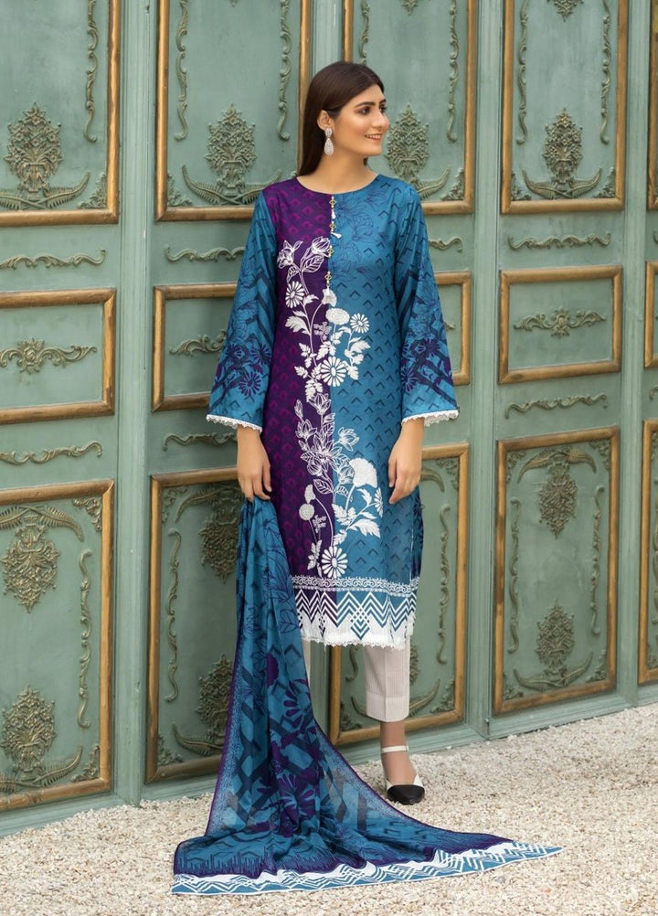 Ittehad Textiles Printed Lawn Suits Unstitched 3 Piece IT21CL LF-CL-21136B - Summer Collection