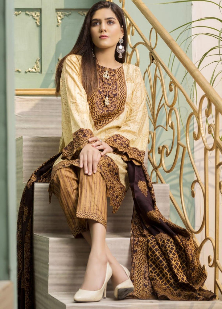 Ittehad Textiles Printed Lawn Suits Unstitched 3 Piece IT21CL LF-CL-21138B - Summer Collection