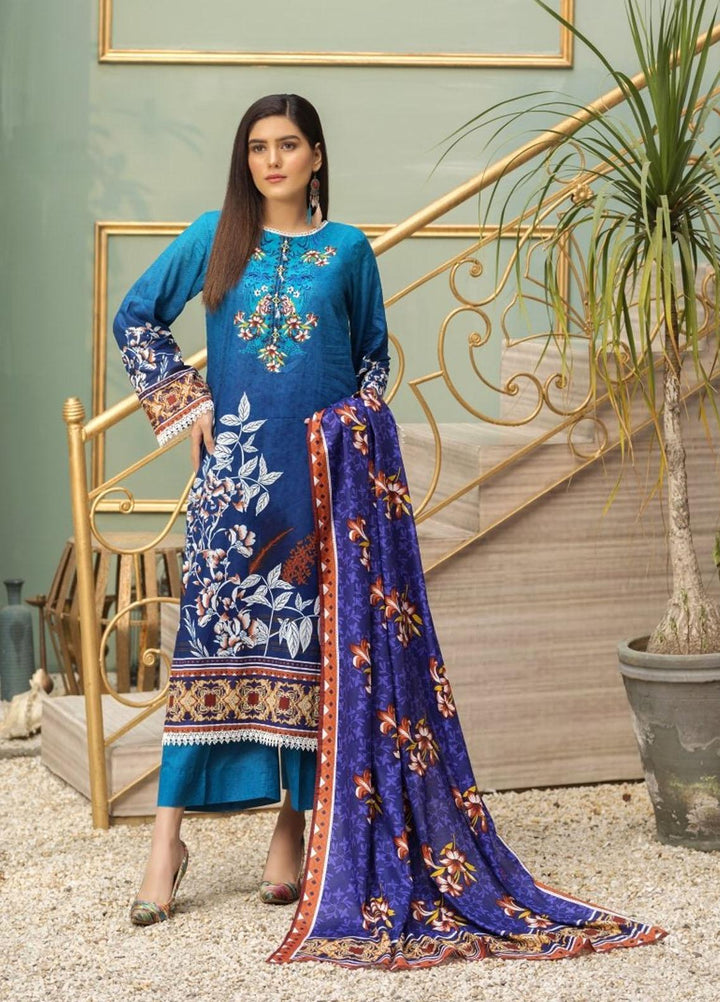 Ittehad Textiles Printed Lawn Suits Unstitched 3 Piece IT21CL LF-CL-21141A - Summer Collection