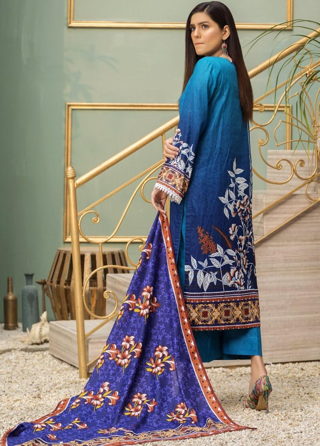 Ittehad Textiles Printed Lawn Suits Unstitched 3 Piece IT21CL LF-CL-21141A - Summer Collection