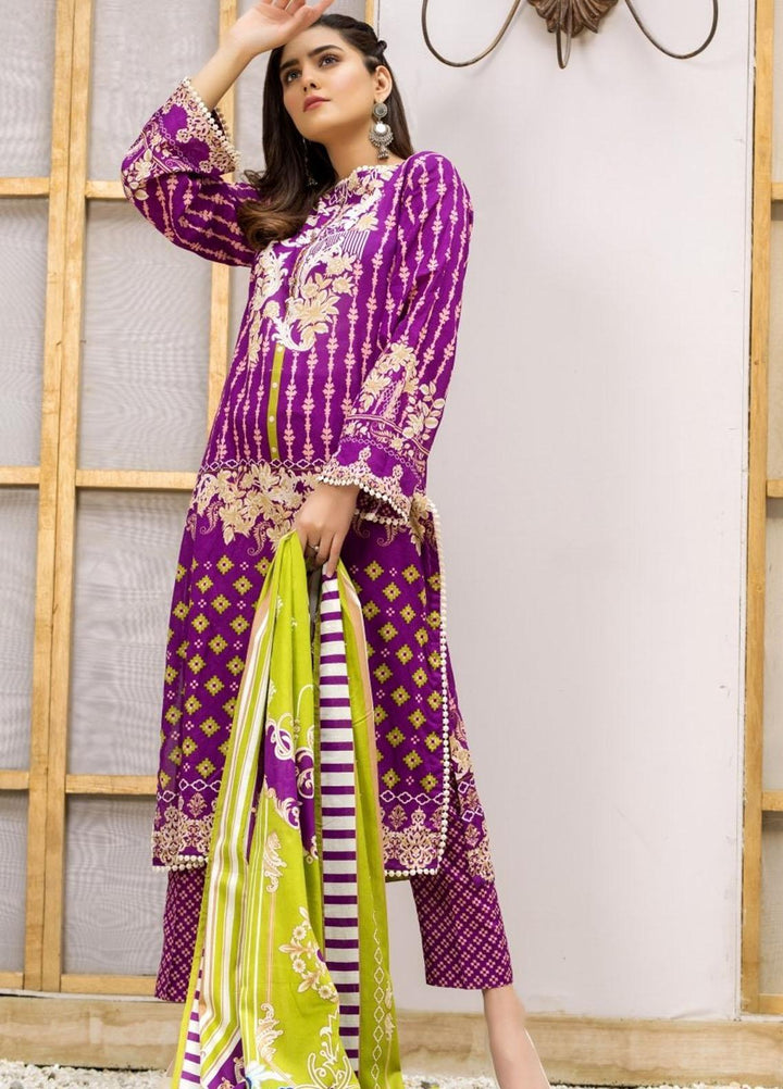 Ittehad Textiles Printed Lawn Suits Unstitched 3 Piece IT21CL LF-CL-21145A - Summer Collection