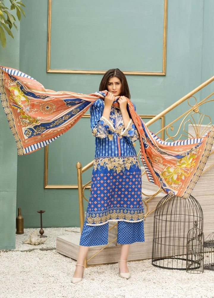 Ittehad Textiles Printed Lawn Suits Unstitched 3 Piece IT21CL LF-CL-21145B - Summer Collection