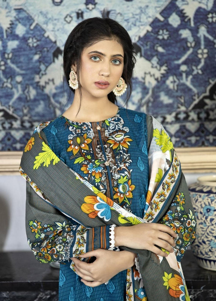 Crystal By Ittehad Textiles Printed Lawn Suits Unstitched 3 Piece ITD21C 21143B - Summer Collection