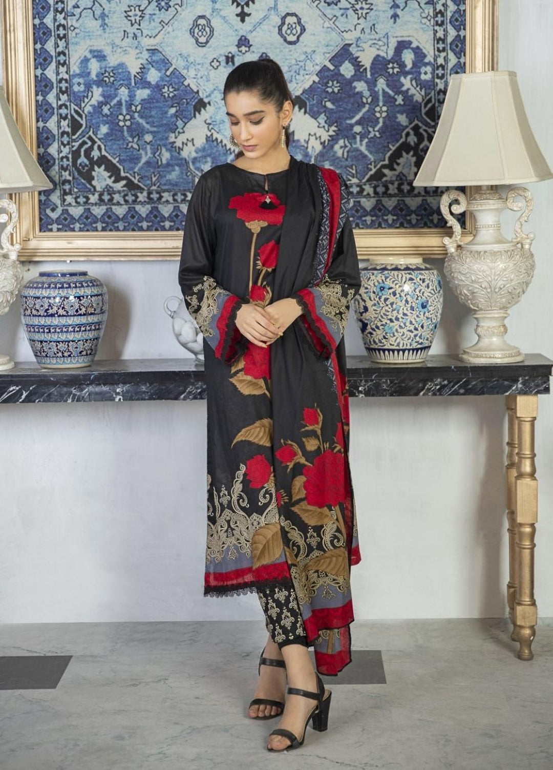 Crystal By Ittehad Textiles Printed Lawn Suits Unstitched 3 Piece ITD21C 21146B - Summer Collection
