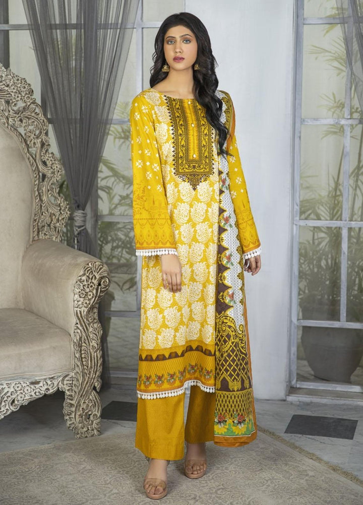 Crystal By Ittehad Textiles Printed Lawn Suits Unstitched 3 Piece ITD21C 21147A - Summer Collection