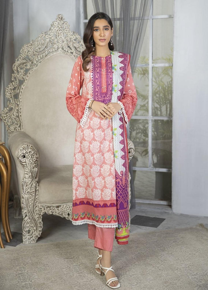 Crystal By Ittehad Textiles Printed Lawn Suits Unstitched 3 Piece ITD21C 21147B - Summer Collection