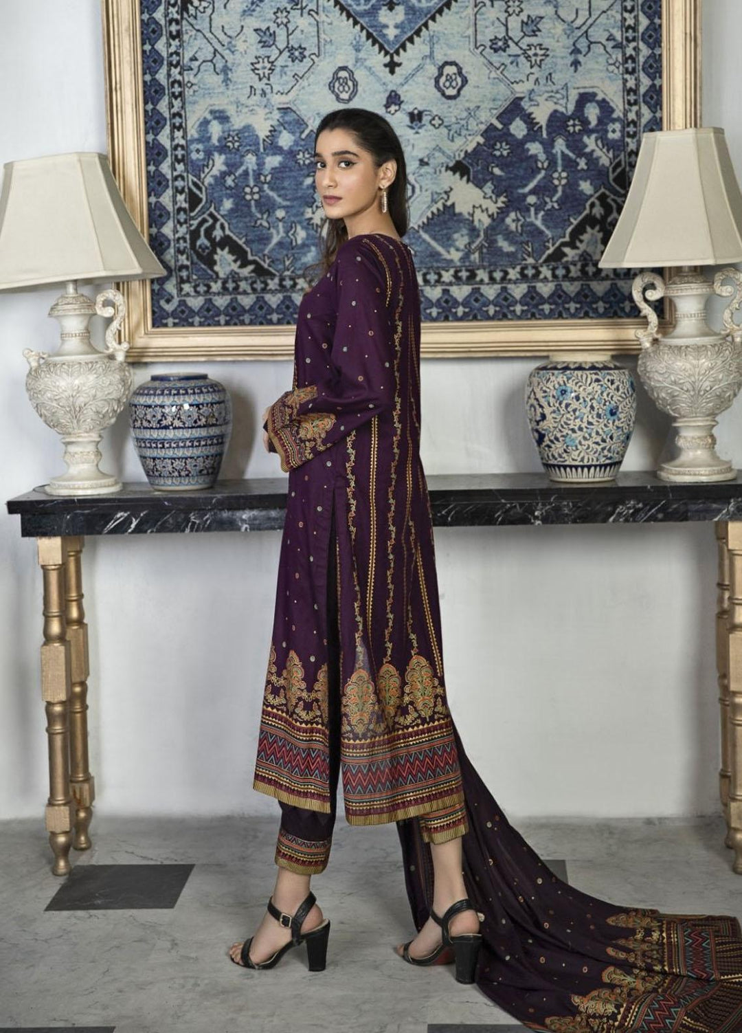 Crystal By Ittehad Textiles Printed Lawn Suits Unstitched 3 Piece ITD21C 21149B - Summer Collection