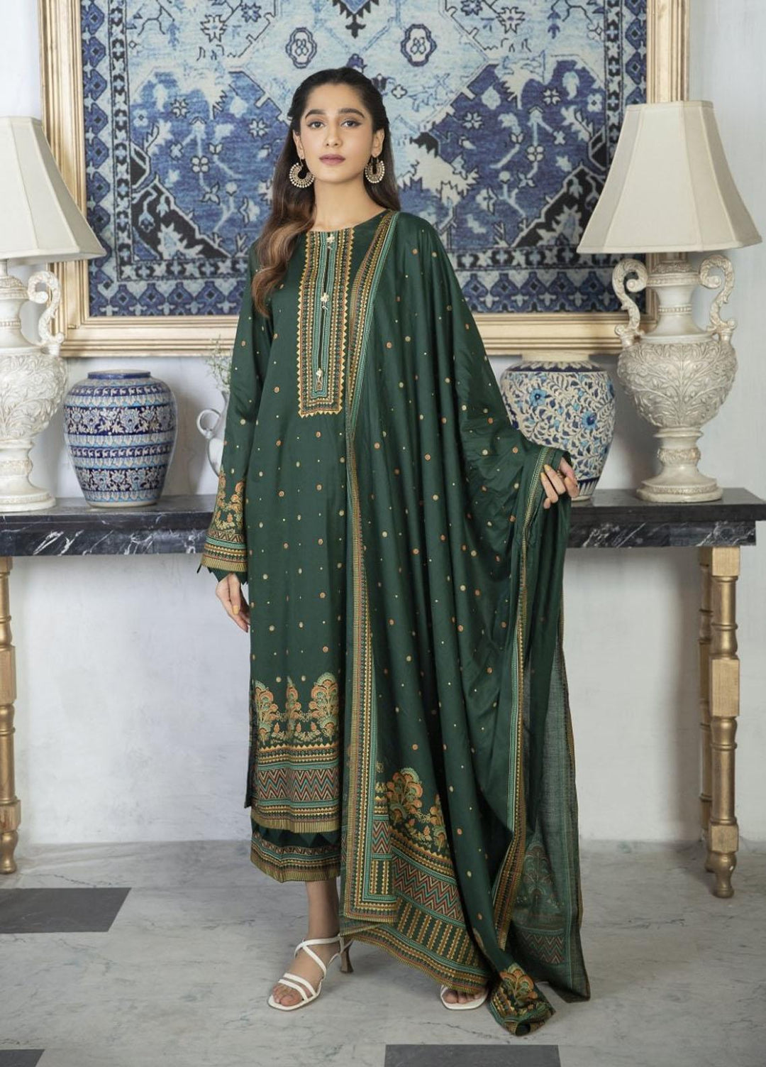 Crystal By Ittehad Textiles Printed Lawn Suits Unstitched 3 Piece ITD21C 21149C - Summer Collection
