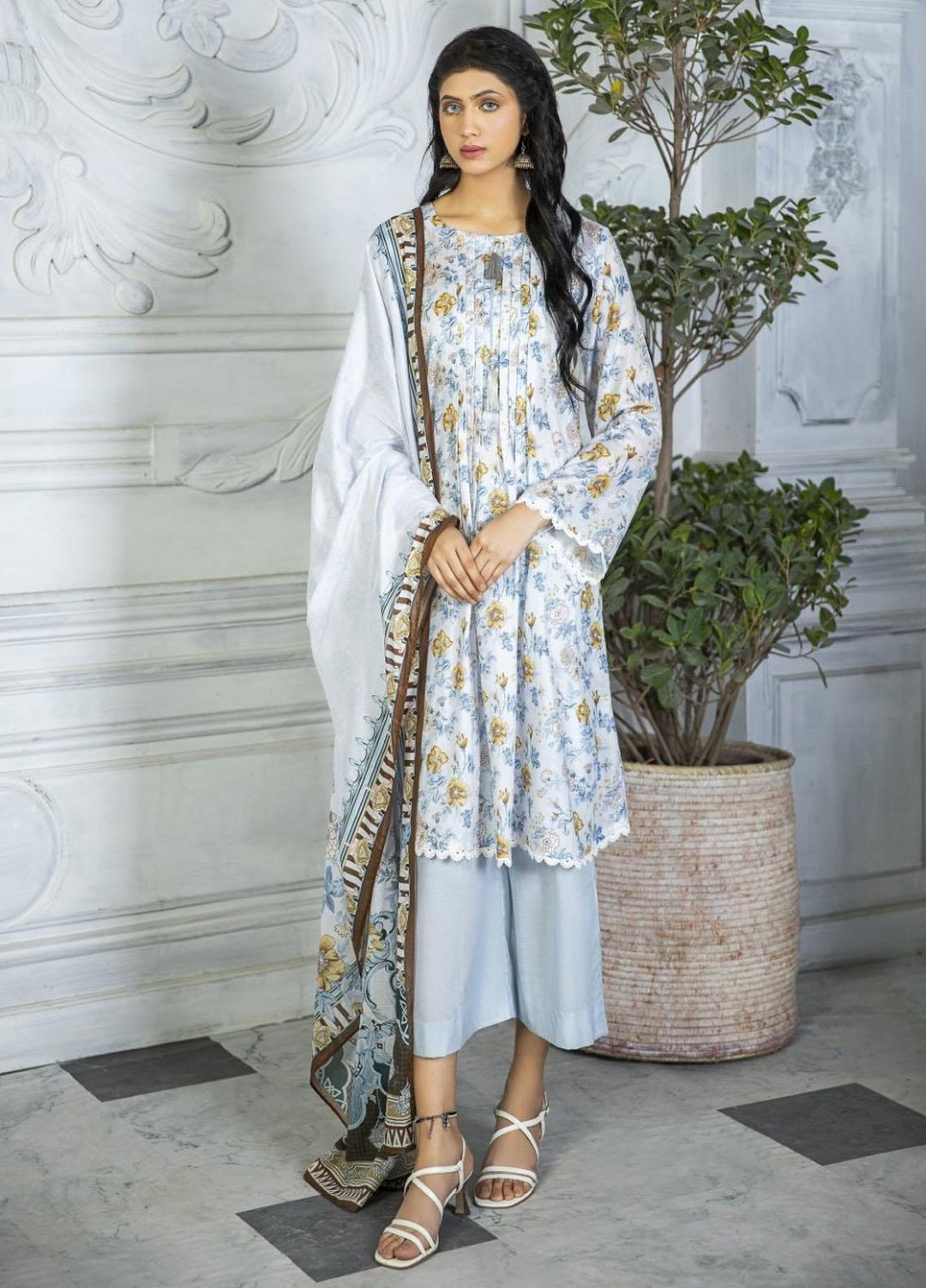 Crystal By Ittehad Textiles Printed Lawn Suits Unstitched 3 Piece ITD21C 21154B - Summer Collection