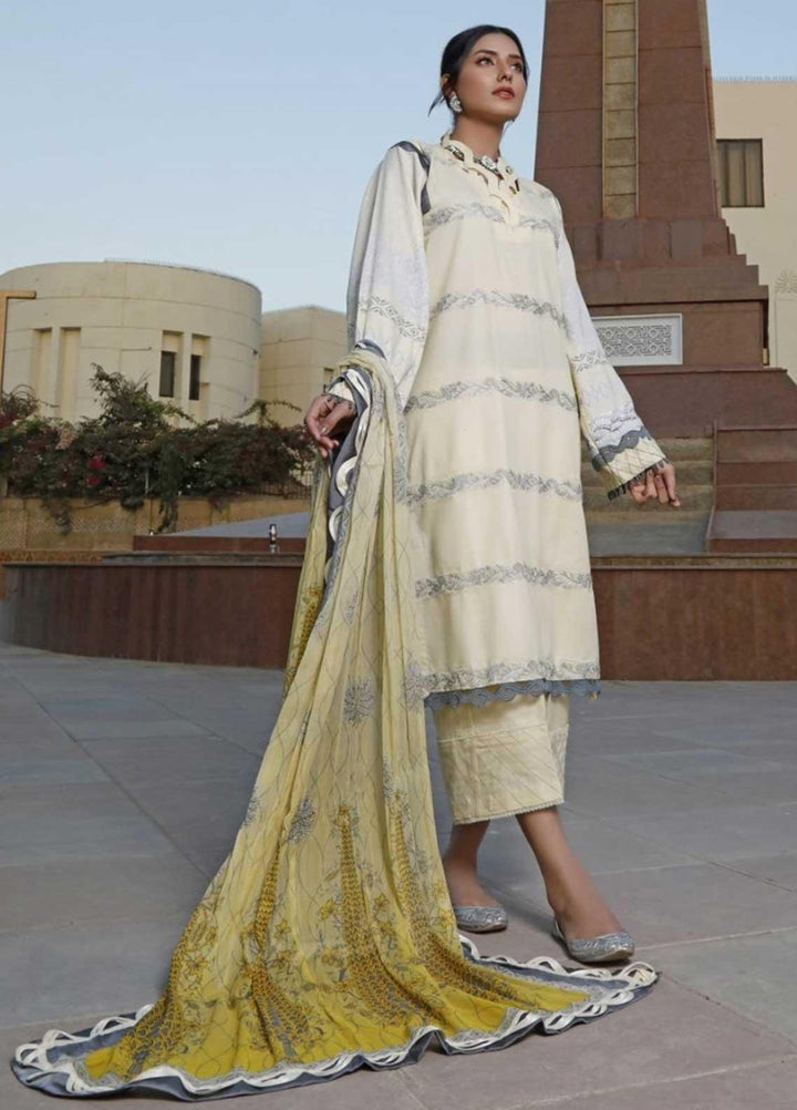 Ittehad Textiles Embroidered Lawn Suits Unstitched 3 Piece IT21EL ITE-CALINA - Summer Collection
