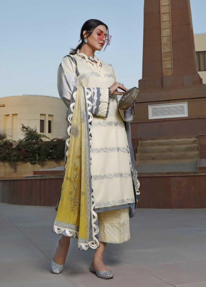 Ittehad Textiles Embroidered Lawn Suits Unstitched 3 Piece IT21EL ITE-CALINA - Summer Collection
