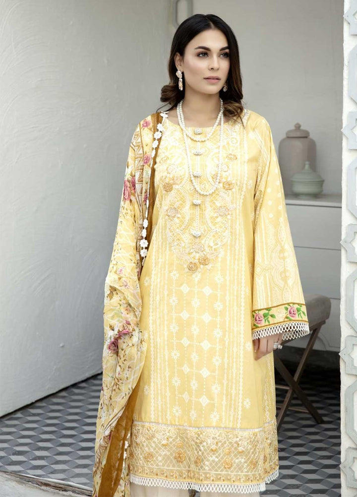 Ittehad Textiles Embroidered Lawn Suits Unstitched 3 Piece IT21EL ITE-CARAMELO - Summer Collection