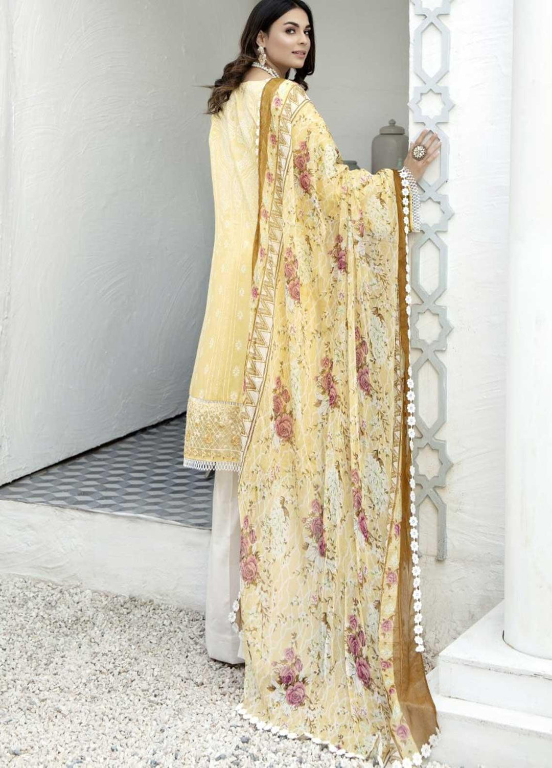 Ittehad Textiles Embroidered Lawn Suits Unstitched 3 Piece IT21EL ITE-CARAMELO - Summer Collection