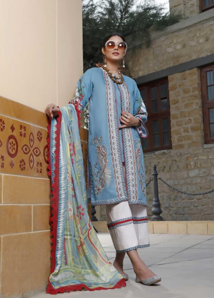 Ittehad Textiles Embroidered Lawn Suits Unstitched 3 Piece IT21EL ITE-CIELO - Summer Collection