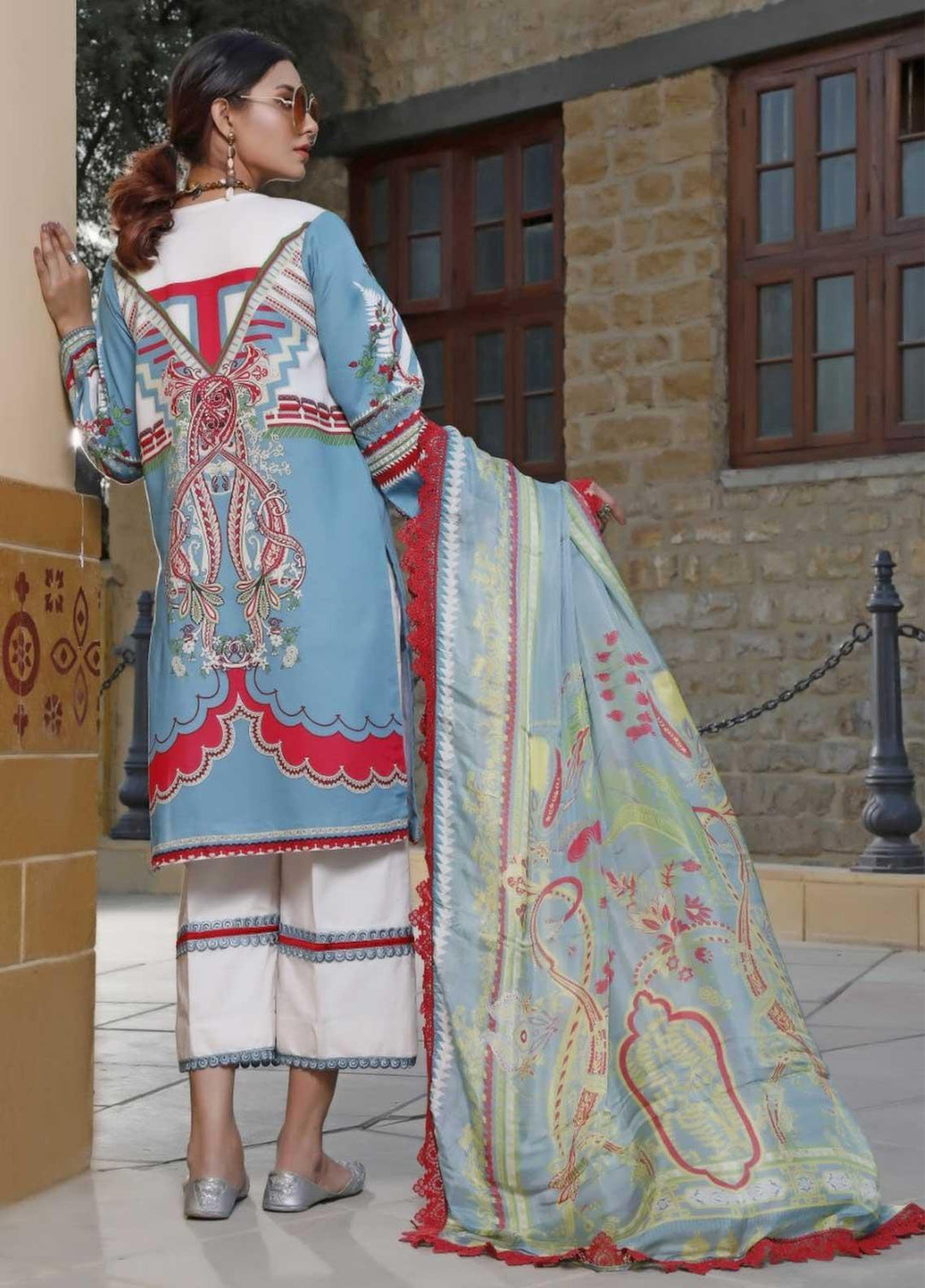 Ittehad Textiles Embroidered Lawn Suits Unstitched 3 Piece IT21EL ITE-CIELO - Summer Collection
