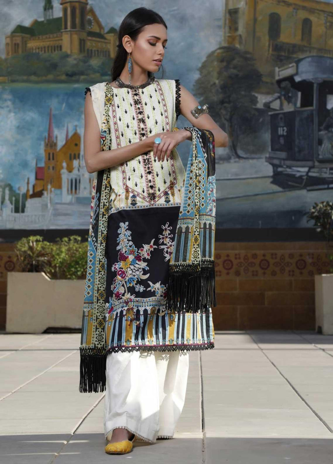 Ittehad Textiles Embroidered Lawn Suits Unstitched 3 Piece IT21EL ITE-FUMAR - Summer Collection