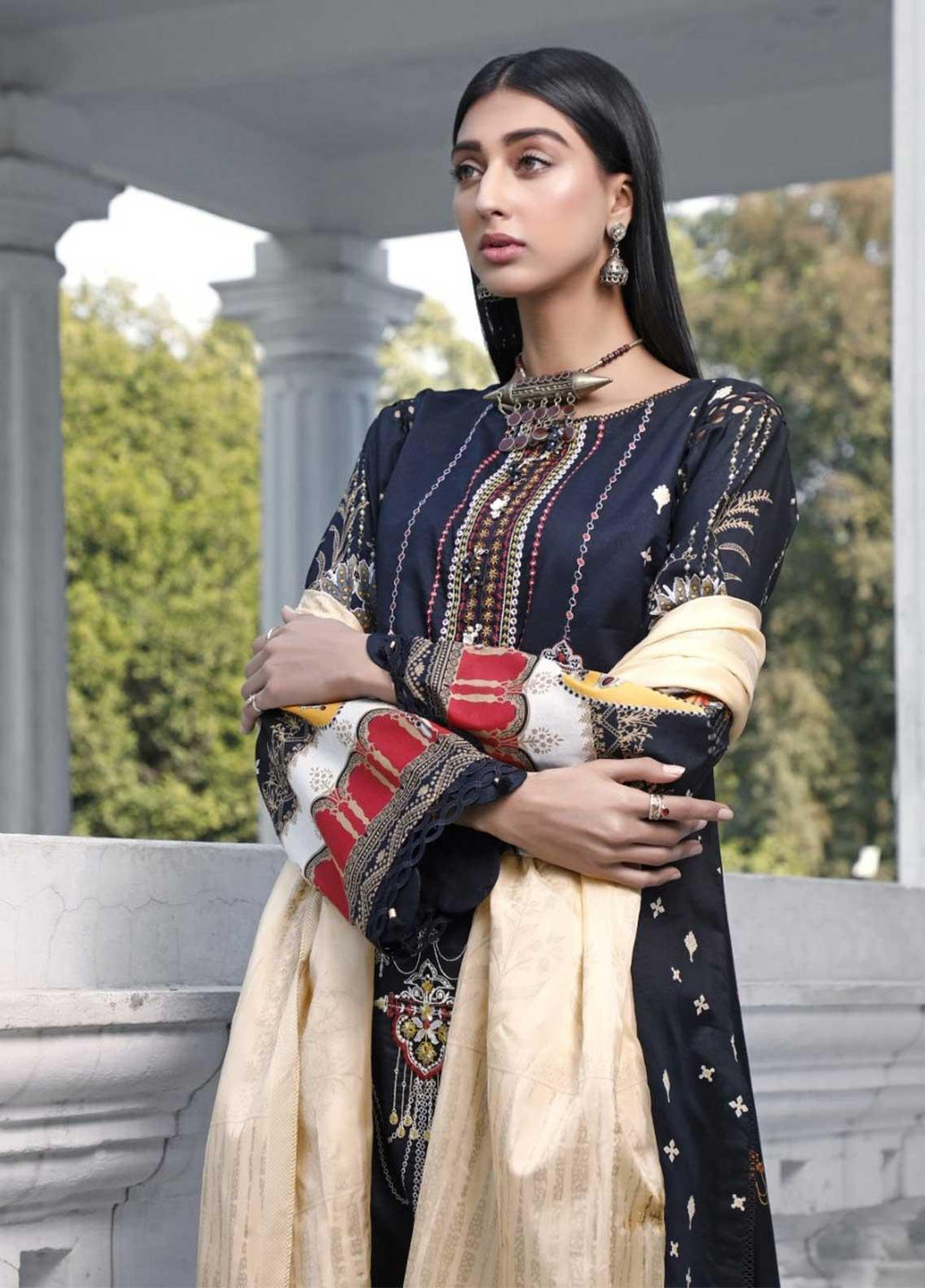 Ittehad Textiles Embroidered Lawn Suits Unstitched 3 Piece IT21EL ITE-JOYERIA - Summer Collection