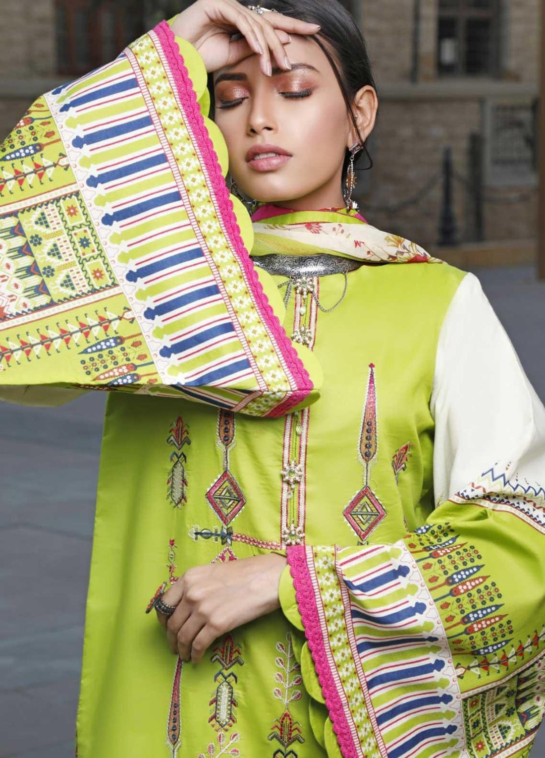 Ittehad Textiles Embroidered Lawn Suits Unstitched 3 Piece IT21EL ITE-LIMA - Summer Collection