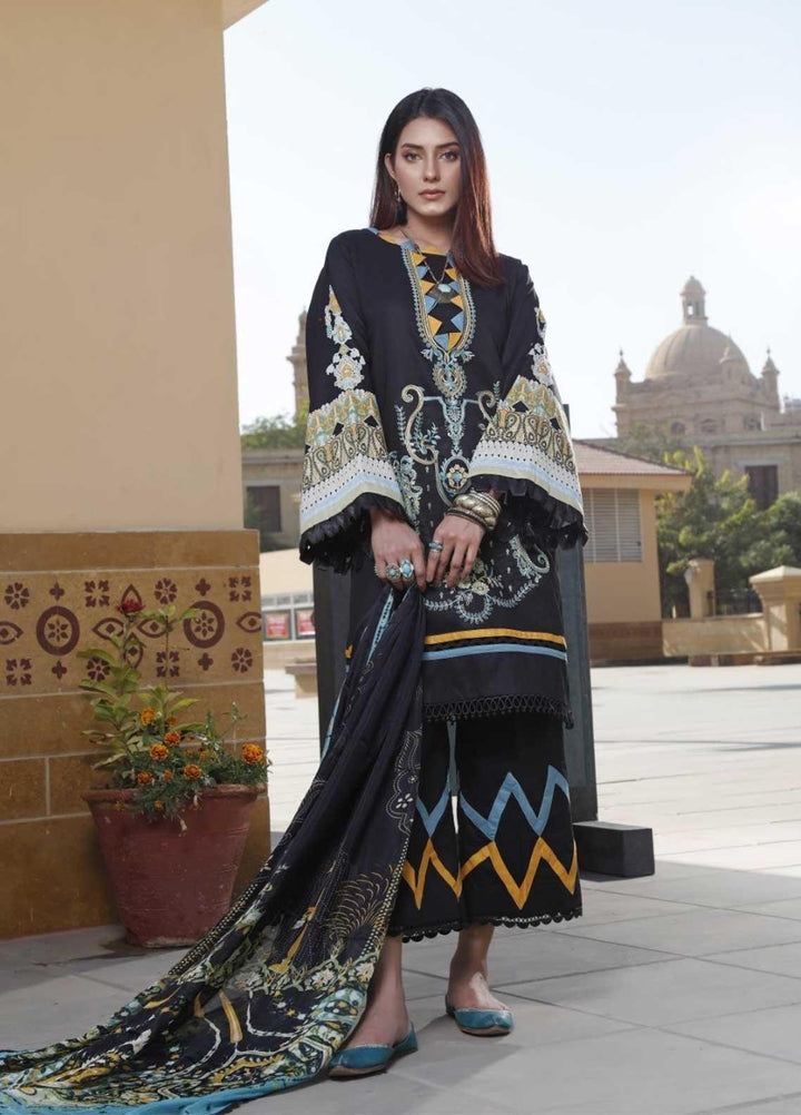 Ittehad Textiles Embroidered Lawn Suits Unstitched 3 Piece IT21EL ITE-OSCURO - Summer Collection