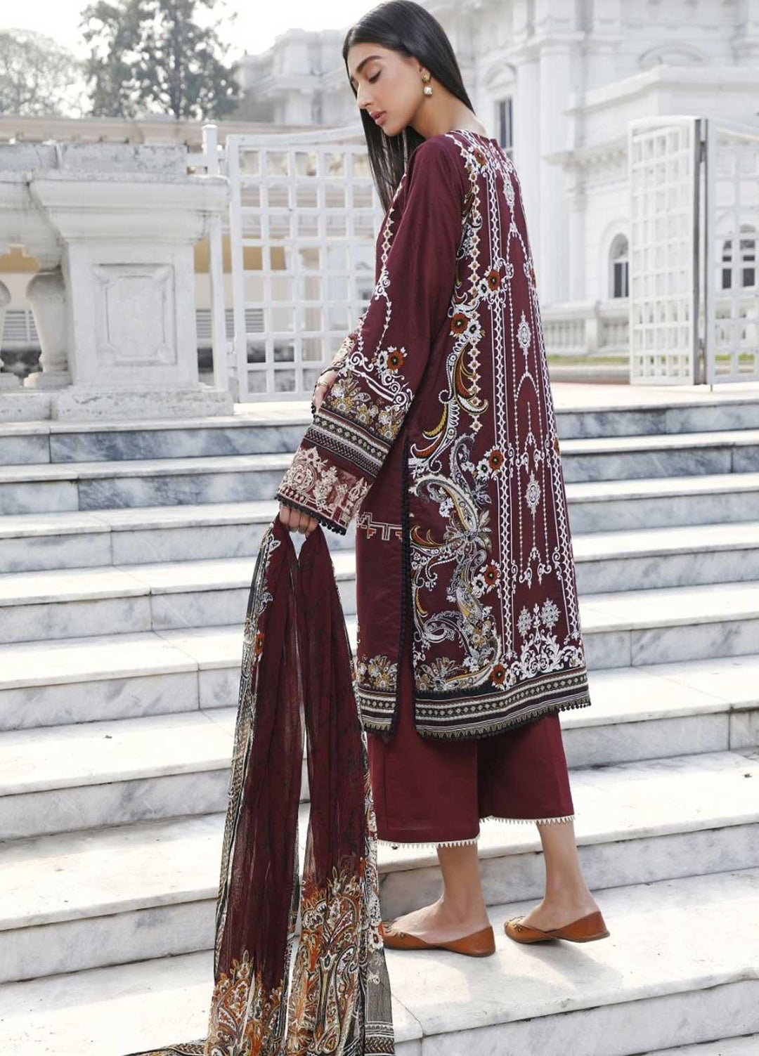 Ittehad Textiles Embroidered Lawn Suits Unstitched 3 Piece IT21EL ITE-ROKA - Summer Collection