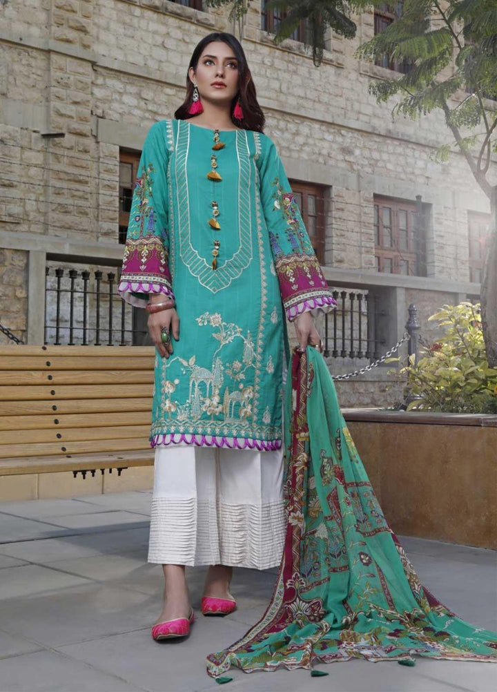 Ittehad Textiles Embroidered Lawn Suits Unstitched 3 Piece IT21EL ITE-VERDE - Summer Collection