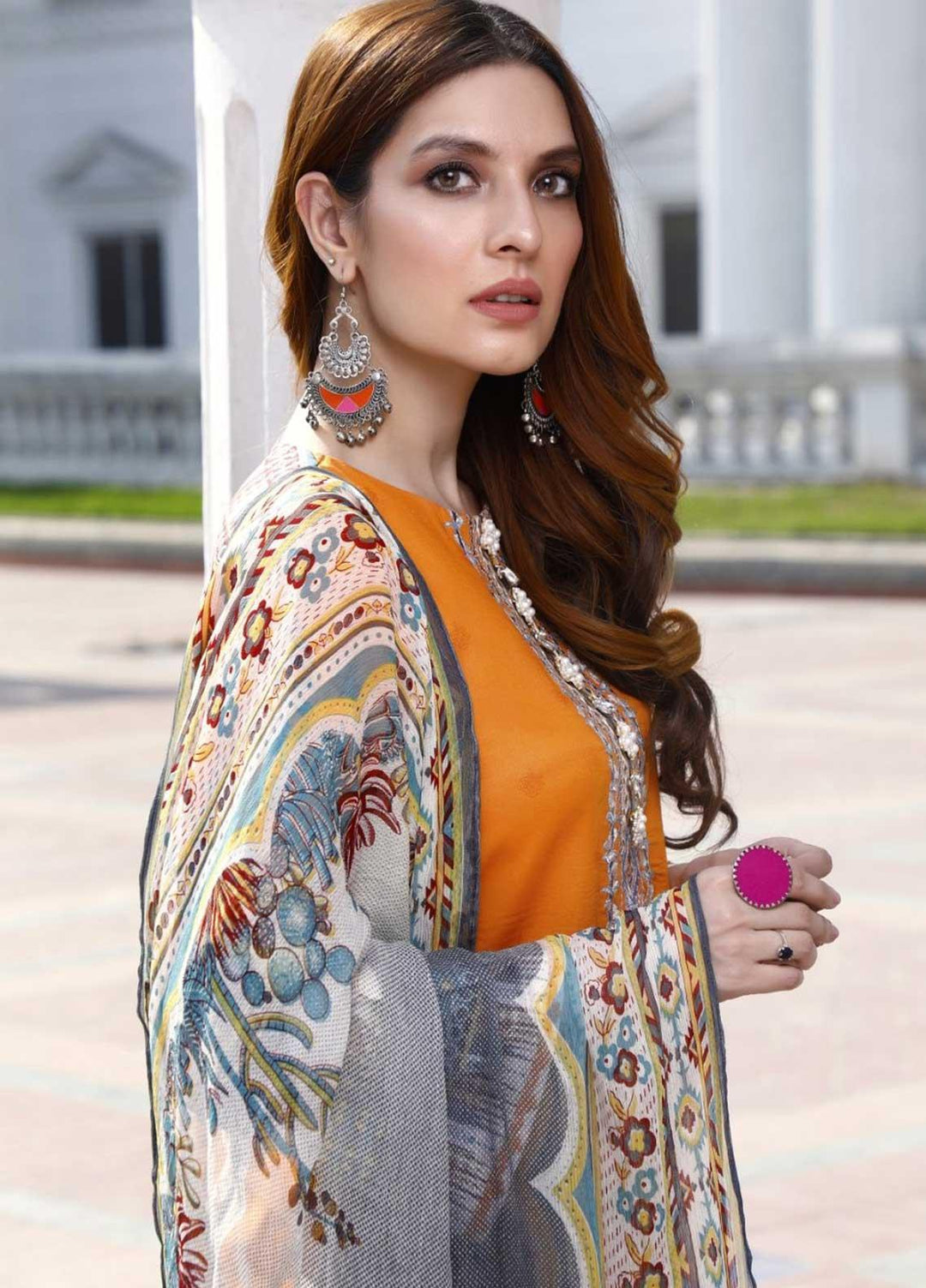 Ittehad Textiles Embroidered Lawn Suits Unstitched 3 Piece IT21EL ITE-VIBRANTE - Summer Collection