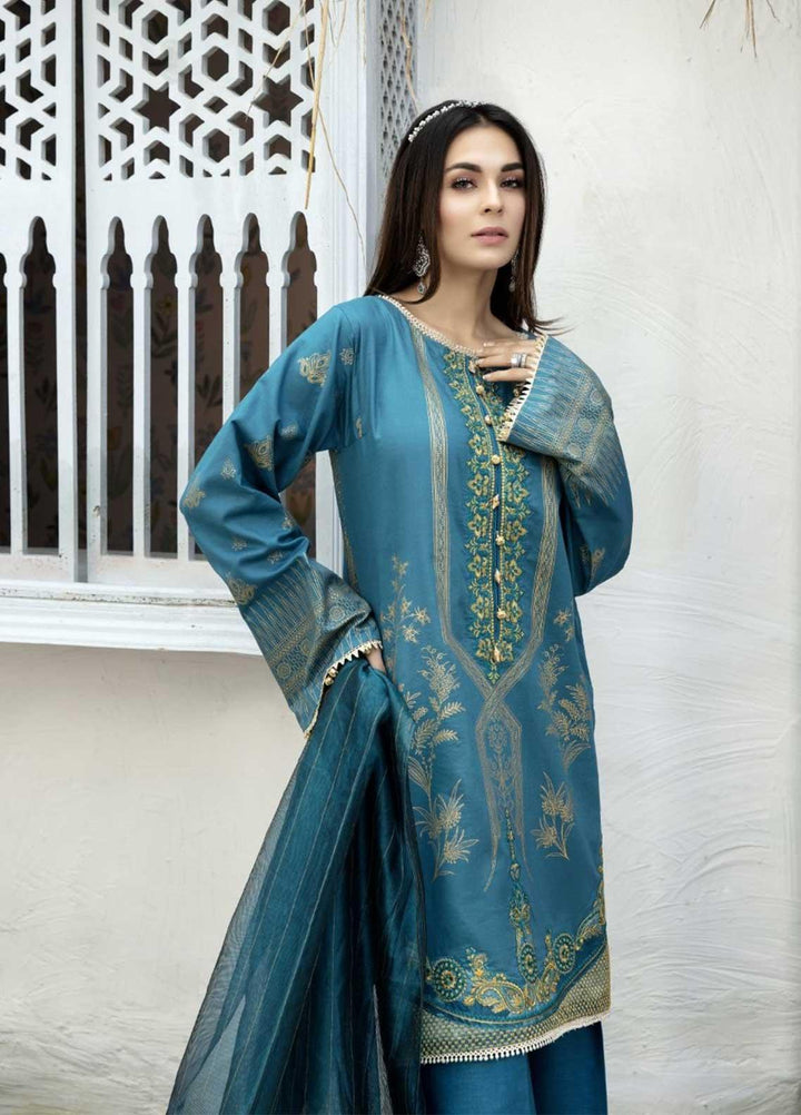 Ittehad Textiles Embroidered Lawn Suits Unstitched 3 Piece IT21EL ITE-ZALIRO - Summer Collection