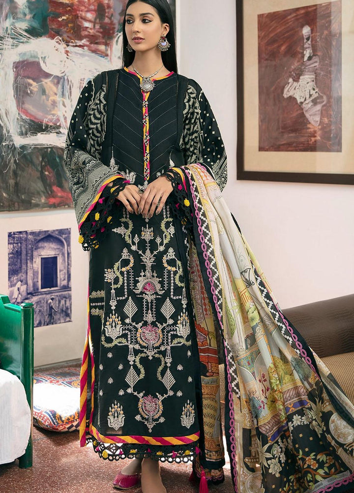 Ittehad Textiles Embroidered Lawn Suits Unstitched 3 Piece ITD21SS ETHNIQUE - Spring / Summer Collection