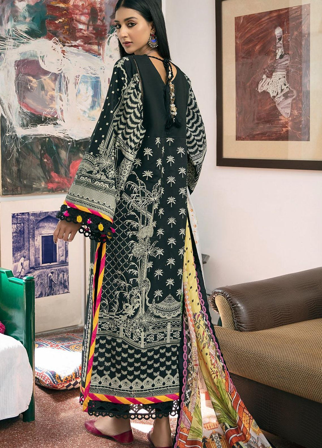 Ittehad Textiles Embroidered Lawn Suits Unstitched 3 Piece ITD21SS ETHNIQUE - Spring / Summer Collection